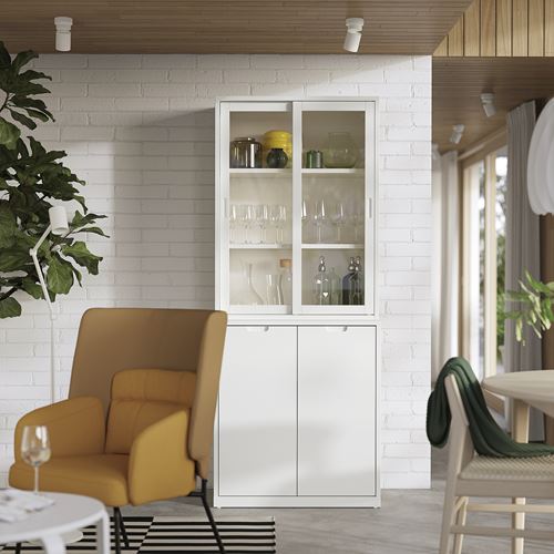 IKEA - TONSTAD, sliding door-cabinet, off white, 81x47x201 cm