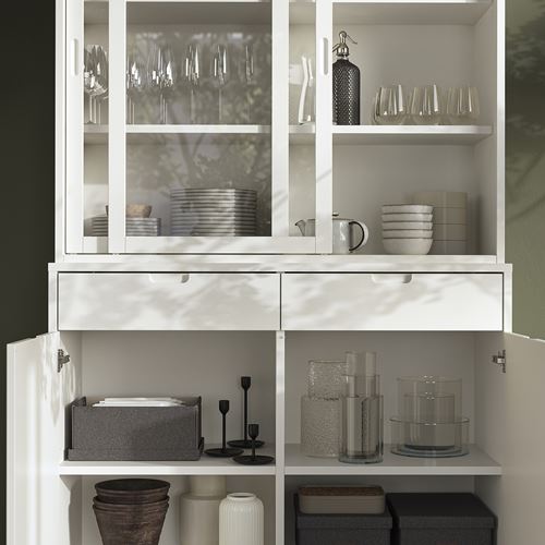 IKEA - TONSTAD, sliding door-cabinet, off white, 120x47x201 cm