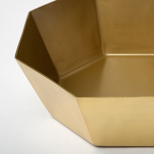 IKEA - GOKVALLA, alüminyum servis kasesi, altın rengi, 26x26x9 cm