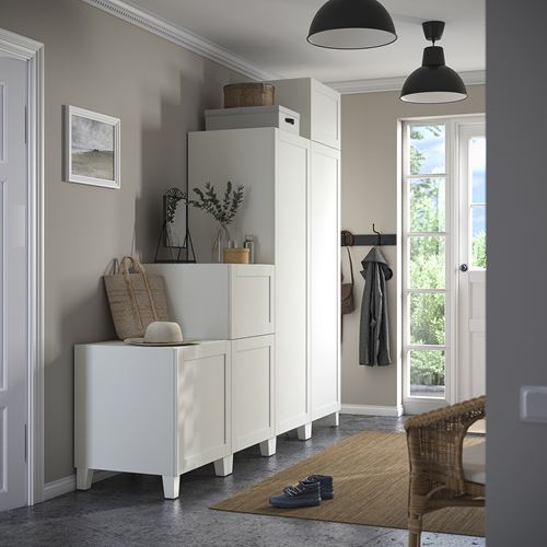 IKEA - PLATSA/SANNIDAL, PLATSA wardrobe, white, 240x57x231 cm