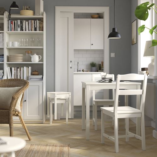 IKEA - HAUGA, kitchen table, white, 74x74 cm