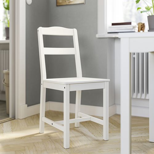 IKEA - HAUGA, kitchen table set, white, 2 chairs