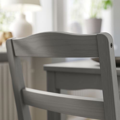 IKEA - HAUGA, wooden chair, grey