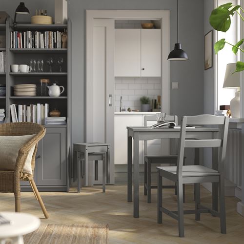 IKEA - HAUGA, kitchen table, grey, 74x74 cm