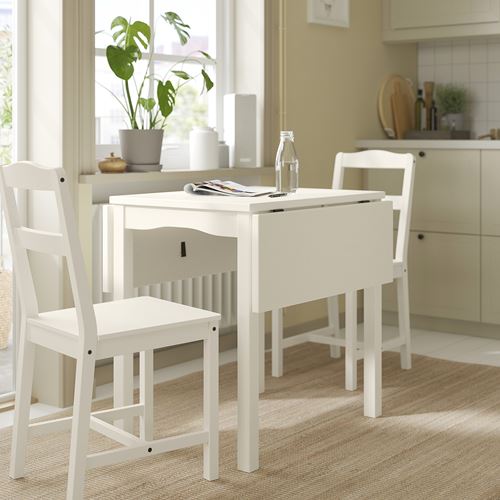 IKEA - HAUGA, folding kitchen table, white, seats 2-4