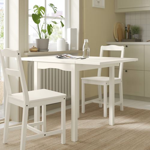 IKEA - HAUGA, folding kitchen table, white, seats 2-4