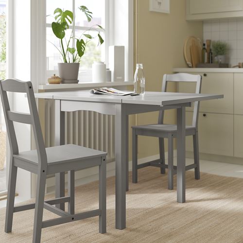 IKEA - HAUGA, folding kitchen table, grey, seats 2-4