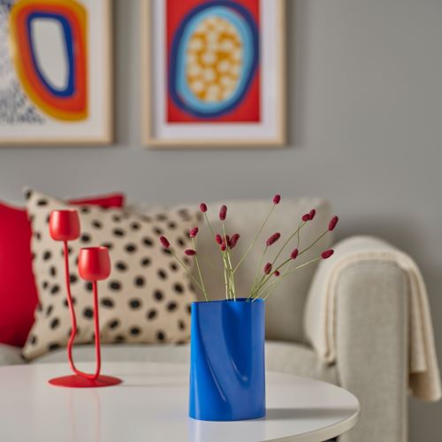 IKEA - CHILIFRUKT, vazo-sulama kabı, parlak mavi, 17 cm