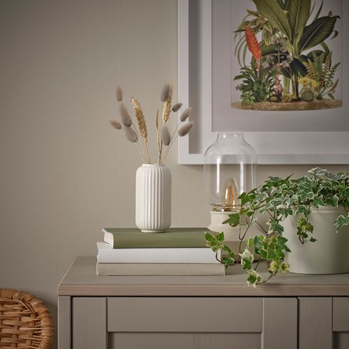 IKEA - STILREN, seramik vazo, beyaz, 12 cm