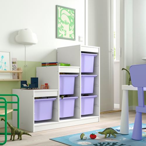 IKEA - TROFAST, storage-unit, white-lilac, 99x44x94 cm