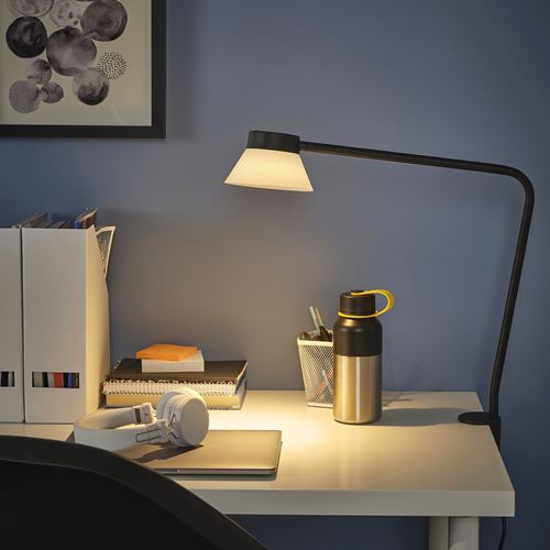 IKEA - SAMBORD, çalışma lambası, siyah-beyaz, 46x13 cm