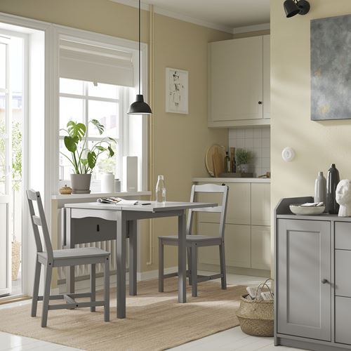 IKEA - HAUGA, folding kitchen table, grey, seats 2-4