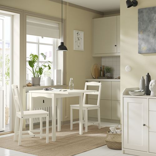 IKEA - HAUGA, folding kitchen table, white, seats 2-4