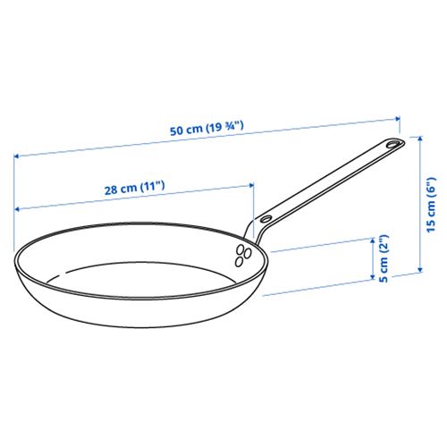 IKEA - VARDAGEN, frying pan, carbon steel, 28 cm