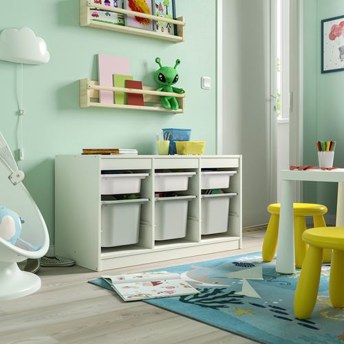 IKEA - TROFAST, saklama ünitesi, beyaz-gri, 99x44x56 cm