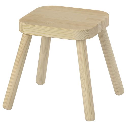 IKEA - FLISAT, çocuk taburesi, çam, 32x32x28 cm