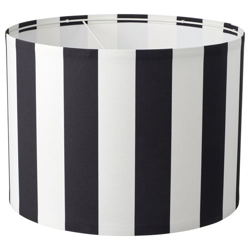 IKEA - RINGSTA, abajur başlığı, siyah-beyaz, 42 cm