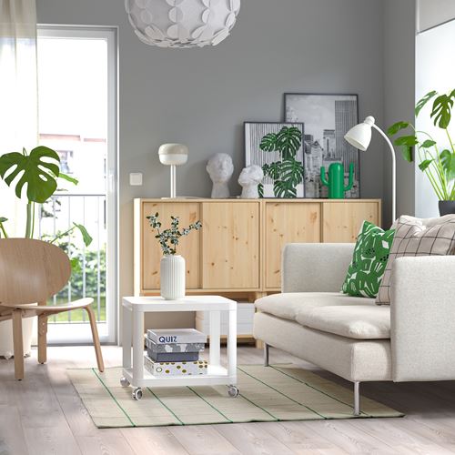 IKEA - RIDSTIG, büyük halı, kırık beyaz-yeşil, 133x195 cm