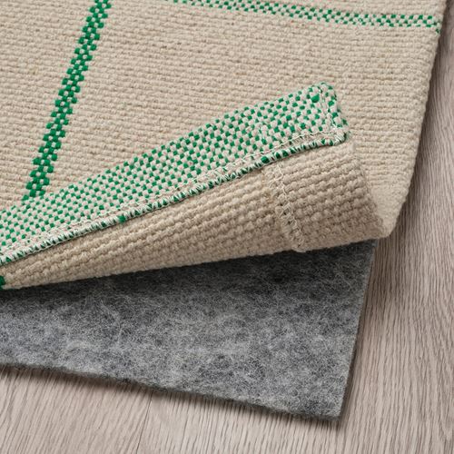 IKEA - RIDSTIG, büyük halı, kırık beyaz-yeşil, 133x195 cm