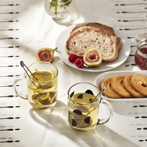 IKEA - SKEDSTÖR, kupa seti, sarı-siyah, 30 cl