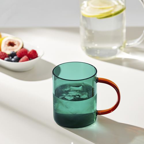 IKEA - SKUGGSTUBB, kupa, yeşil-kahverengi, 41 cl