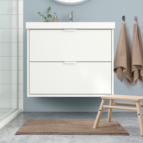 IKEA - BACKMARA, bath mat, beige, 50x80 cm