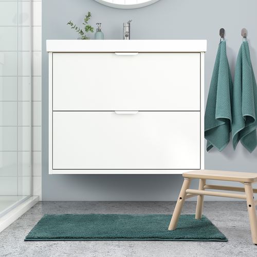 IKEA - BACKMARA, banyo paspası, turkuaz, 50x80 cm