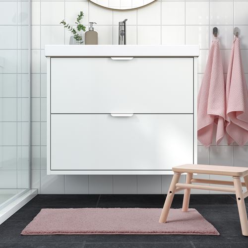 IKEA - BACKMARA, banyo paspası, uçuk pembe, 50x80 cm