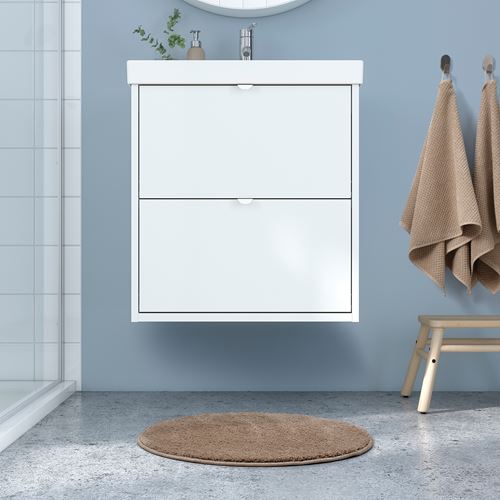 IKEA - BACKMARA, banyo paspası, bej, 55 cm