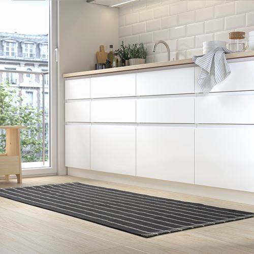 IKEA - RIDSTIG, büyük halı, gri-kırık beyaz, 80x180 cm