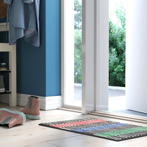 IKEA - VANDPLATS, mat, multicolored-striped, 40x60 cm