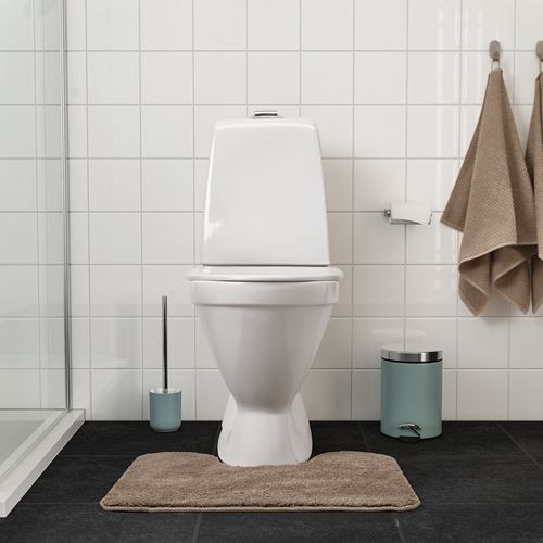 IKEA - BACKMARA, pedestal mat, beige, 55x60 cm