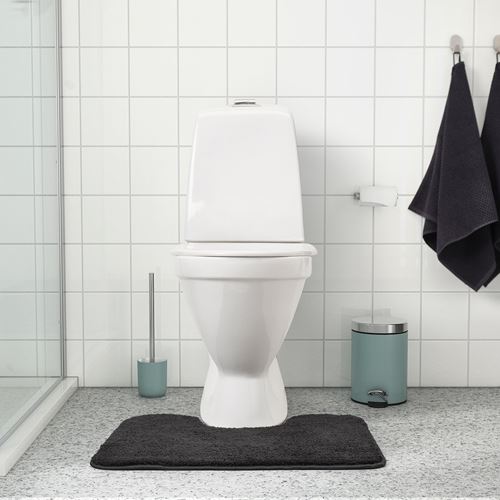 IKEA - BACKMARA, pedestal mat, black, 55x60 cm