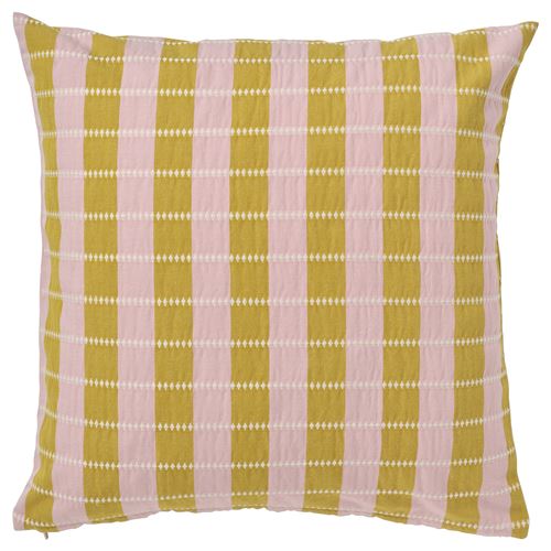 IKEA - OMMJANGE, kırlent kılıfı, pembe-bej, 50x50 cm