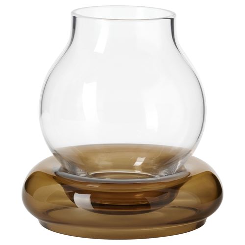 IKEA - OMMJANGE, tealight mumluk, cam, 12 cm