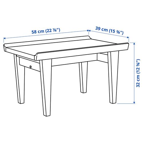 IKEA - GUTTANE, sehpa, meşe, 58x39 cm