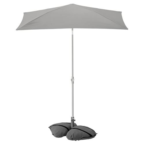 IKEA - LILLEÖ/IGGÖN, güneş şemsiyesi, gri-koyu gri, 150x100 cm