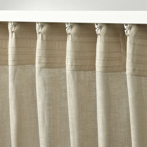IKEA - DYTAG, fon perde/2 kanat, bej, 145x300 cm