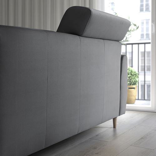 IKEA - SLATORP, 3'lü kanepe, hakebo koyu gri