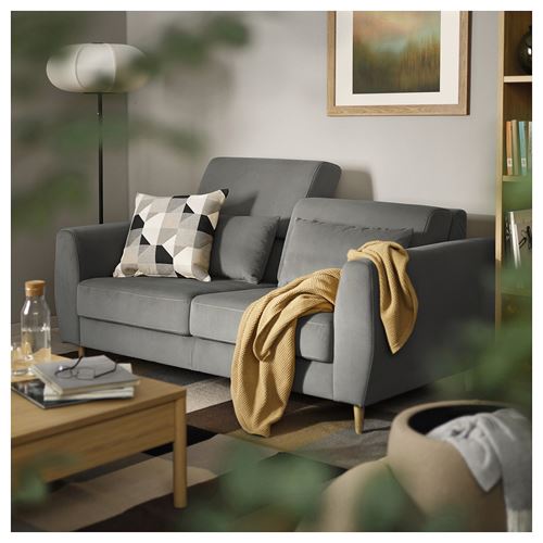 IKEA - SLATORP, 2'li kanepe, hakebo koyu gri