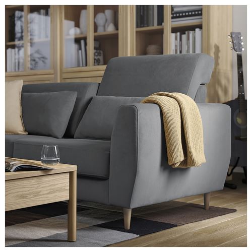 IKEA - SLATORP, 2'li kanepe, hakebo koyu gri