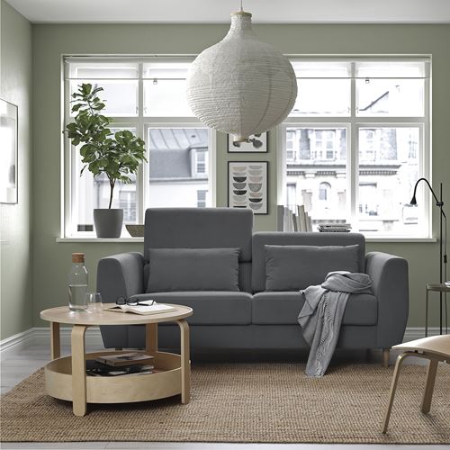 IKEA - SLATORP, 2'li kanepe, hakebo koyu gri
