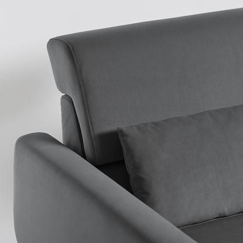 IKEA - SLATORP, 3'lü kanepe, hakebo koyu gri