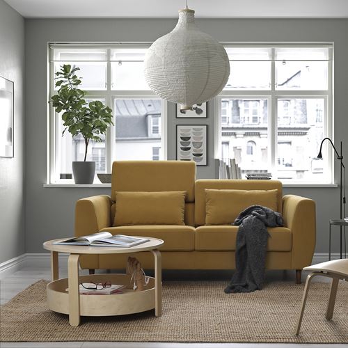 IKEA - SLATORP, 2'li kanepe, hakebo sarı
