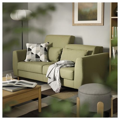 IKEA - SLATORP, 2'li kanepe, vissle sarı-yeşil