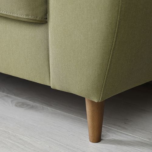 IKEA - SLATORP, uzanma koltuklu 4'lü kanepe, vissle sarı-yeşil