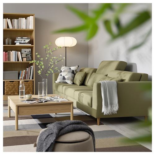 IKEA - SLATORP, 3-seat sofa, vissle yellow/green