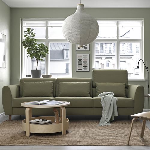 IKEA - SLATORP, 3-seat sofa, vissle yellow/green