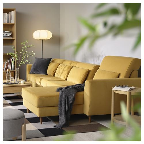 IKEA - SLATORP, uzanma koltuklu 4'lü kanepe, hakebo sarı