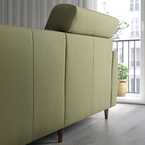 IKEA - SLATORP, uzanma koltuklu 4'lü kanepe, vissle sarı-yeşil